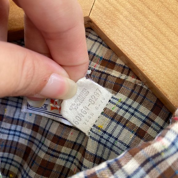 Vintage Levi's Men's Button Down Long Sleeve Rainbow Speckled Size 20 - Picture 6 of 7